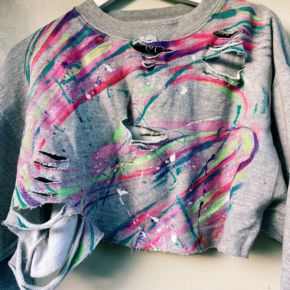 BYN Customs 90s Inspired Crop Sweater - Picture 3 of 8